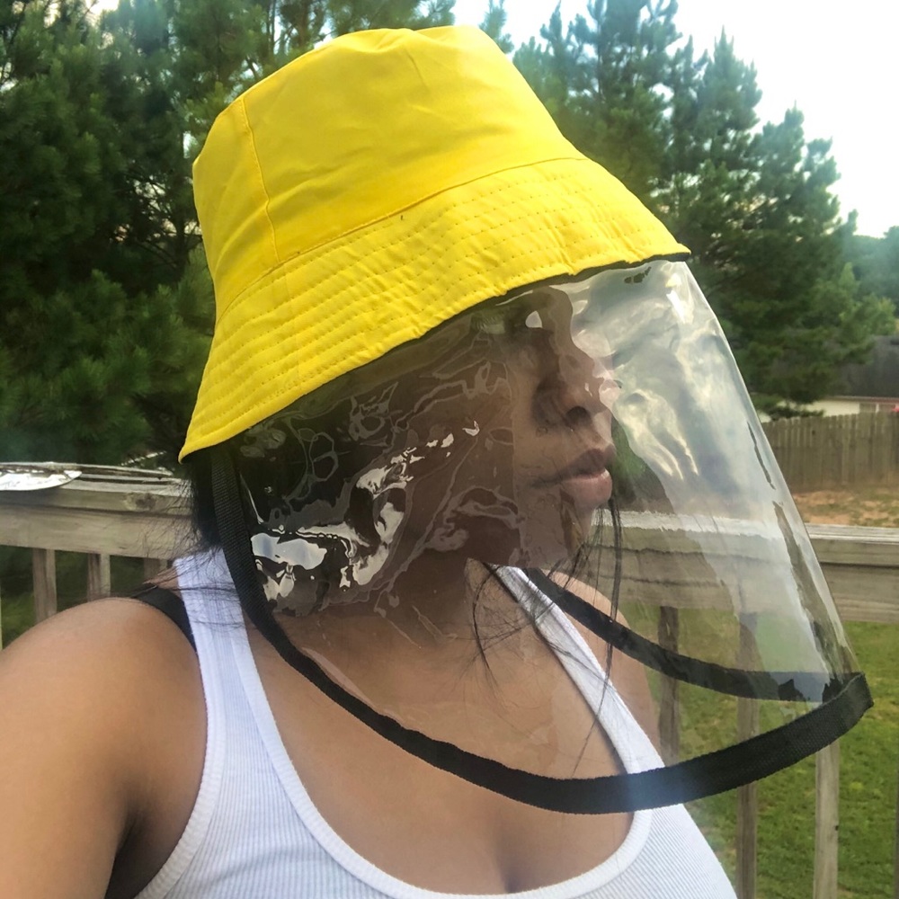 Yellow Bucket Hat with Shield